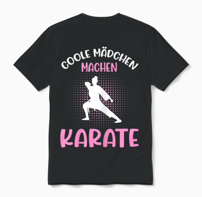Karate Damen Kampfsport Queen Mädchen Karate Unisex T-Shirt in Black