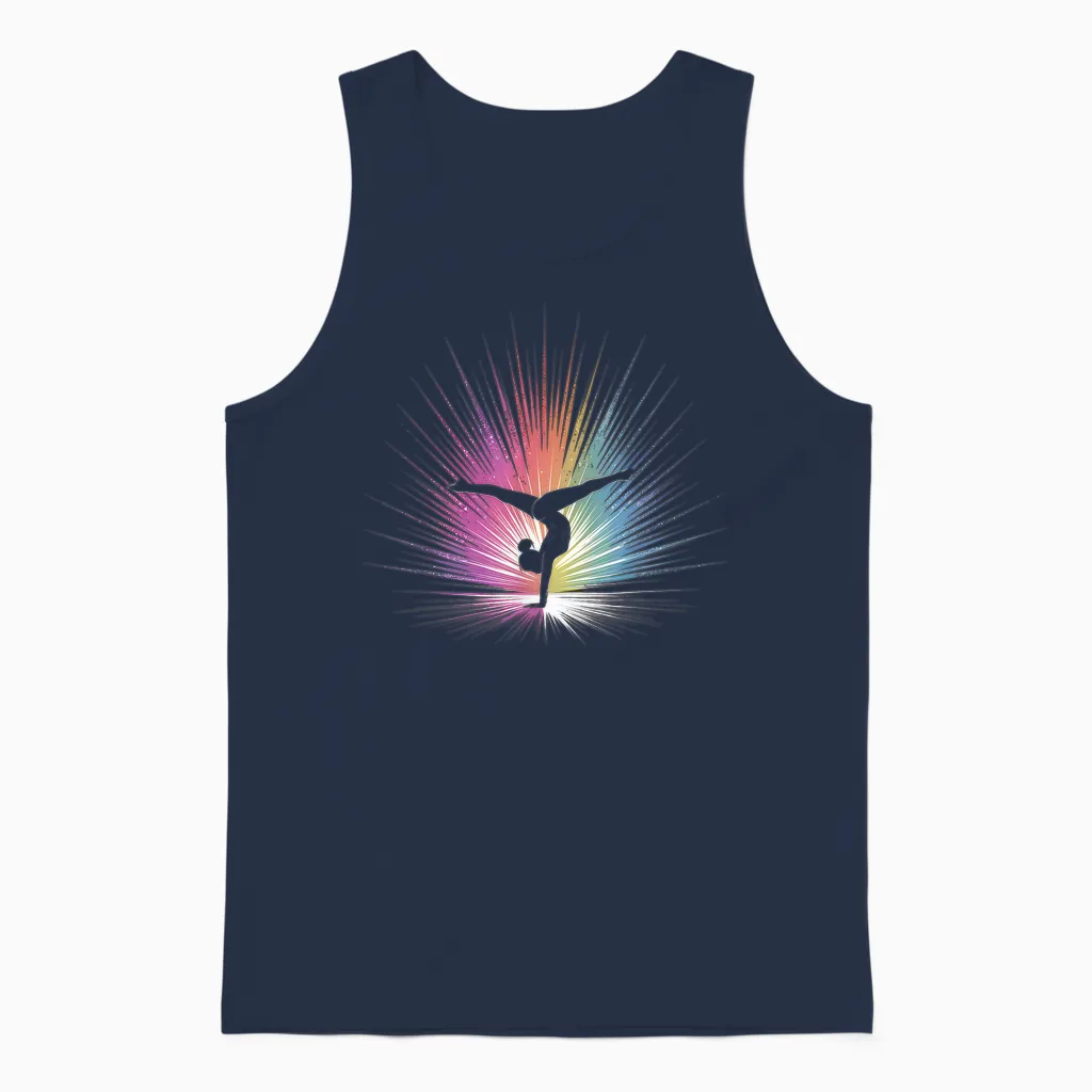 Gymnastik Geschenk Damen Mädchen Kinder Rhythmische Turnen Unisex Tank Top in Navy