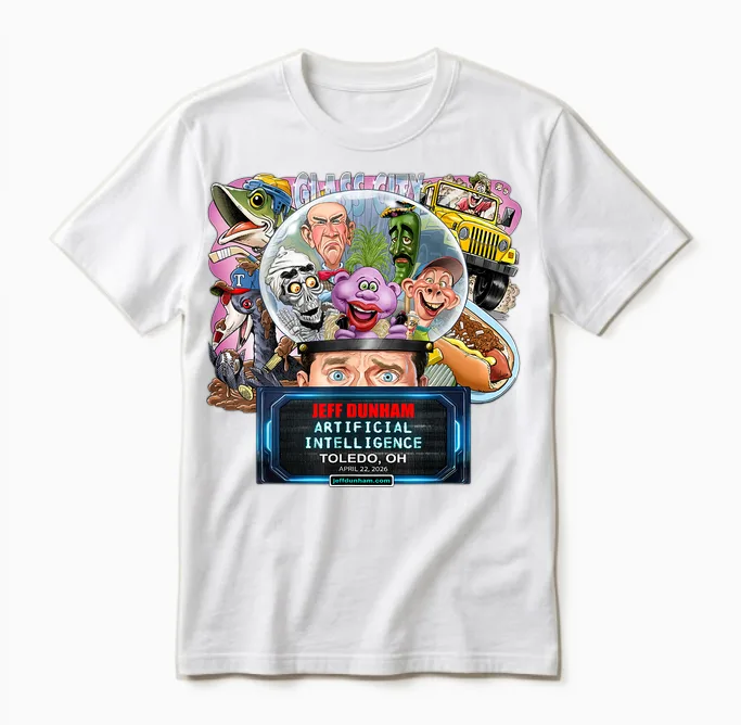 Jeff Dunham Toledo, Oh (2026) Unisex T-Shirt in White