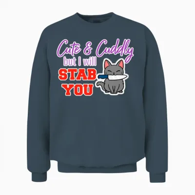 Cute Killer Retro Unisex Sweatshirt - Dark Heather
