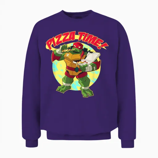 Raphael - Pizza Time! Unisex Sweatshirt in Purple