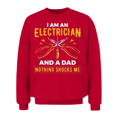 Electrician Funny Funny Electrician Unisex Sweatshirt - Red