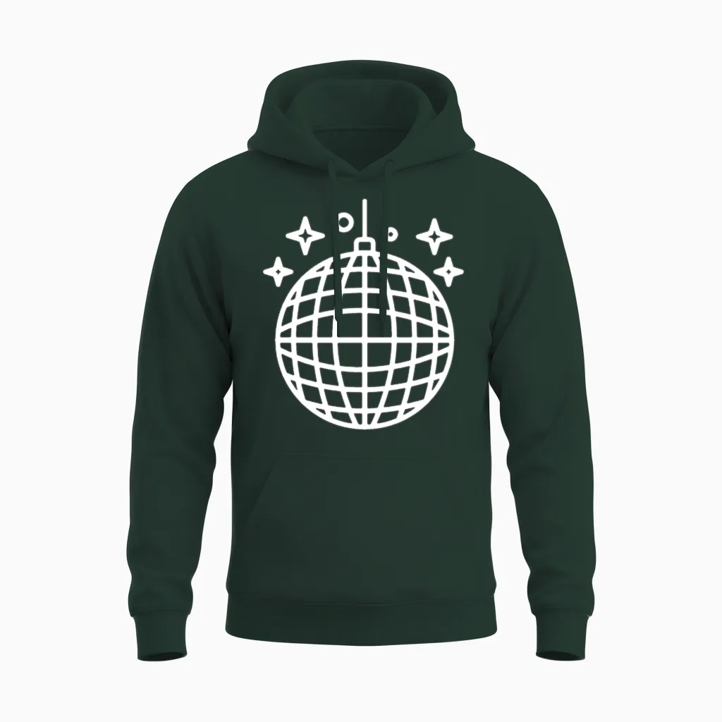Disco at the Party Funny Unisex Hoodie in Forest