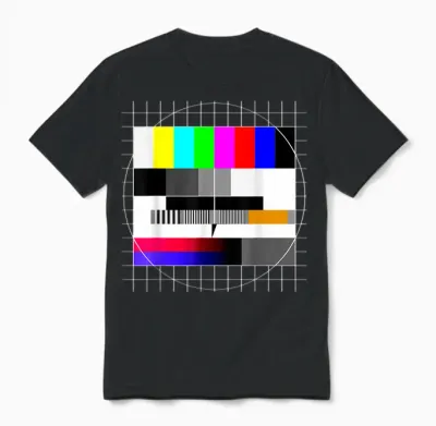 Test Image 90s Party 80s Outfit Retro Costume Test Picture T-Shirt, Black Unisex T-Shirt - Black