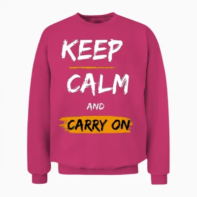 Keep Calm and Carry On Unisex Sweatshirt - Heliconia