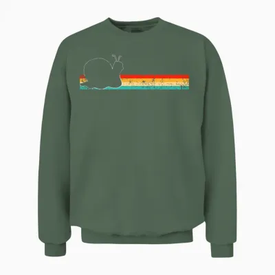 Snail Retro Unisex Sweatshirt - Military Green