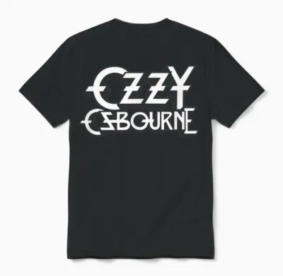 Ozzy Osbourne White Logo Unisex T-Shirt - Black