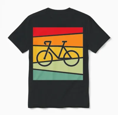 Bicycle Retro Unisex T-Shirt - Black