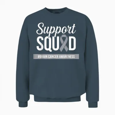 Ruban Gris Pour La Sensibilisation Au Cancer Du Cerveau Unisex Sweatshirt - Dark Heather