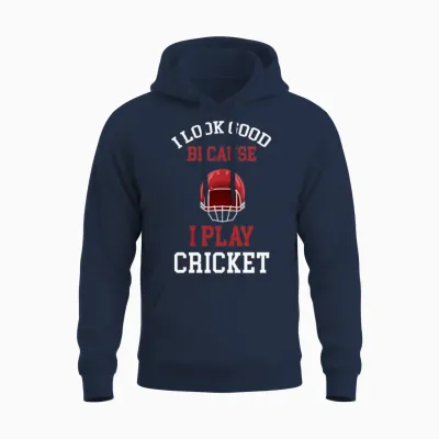I Look Good Because I Play Cricket Pickleballs Unisex Hoodie - Navy