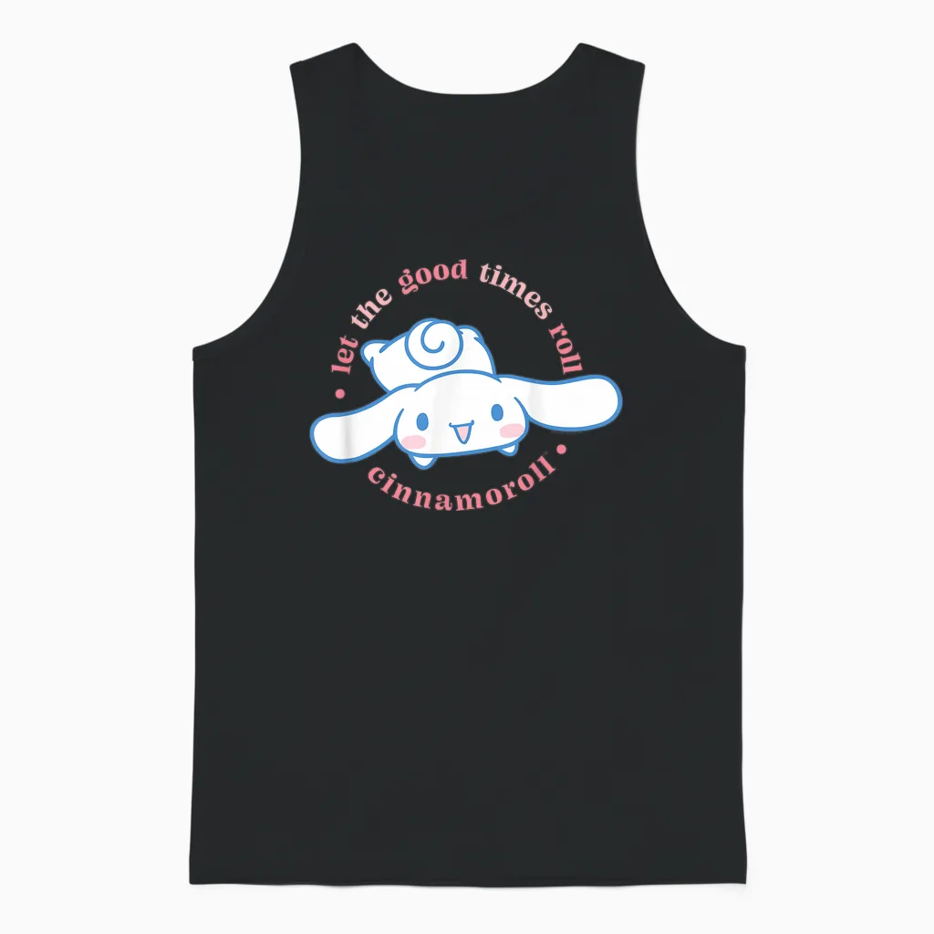 Cinnamoroll Let the Good Times Roll Unisex Tank Top in Black