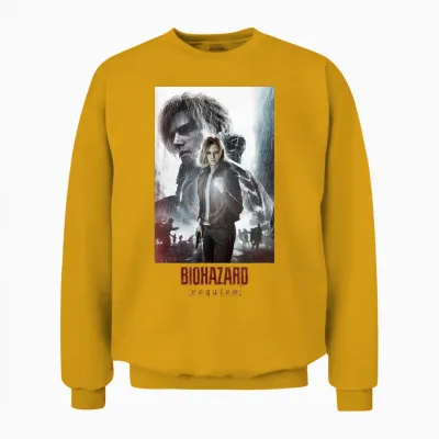 Resident Evil Requiem Leon ＆ Grace Art Fp(w) Unisex Sweatshirt - Gold