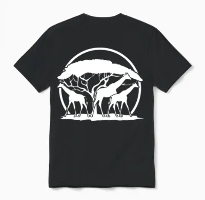 Giraffe Safari Giraffe Unisex T-Shirt - Black
