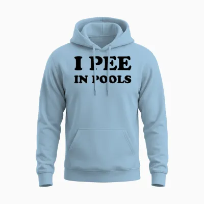 I Peel Pool Graphic Baby Y2k Tee, Humour Unisex Hoodie - Light Blue