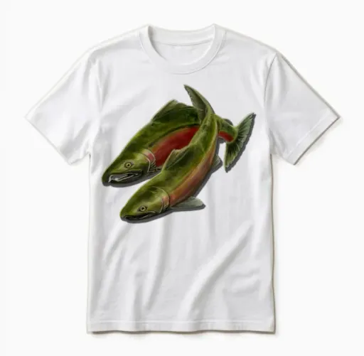 Gone Fishing Art Shirts Coho Salmon Gifts & Shirts Unisex T-Shirt in White
