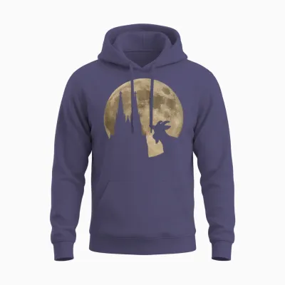Cologne, My Town! Geißbock with Cathedral and Moon. Cologne Pride T-Shirt, Black Unisex Hoodie - Heather Sport Dark Navy