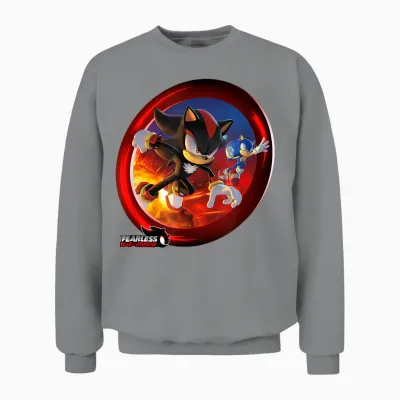 Sonic the Hedgehog, Fearless: Year of Shadow Key Art Unisex Sweatshirt - Sport Grey