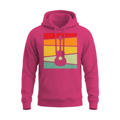 Guitar Retro Unisex Hoodie - Heliconia