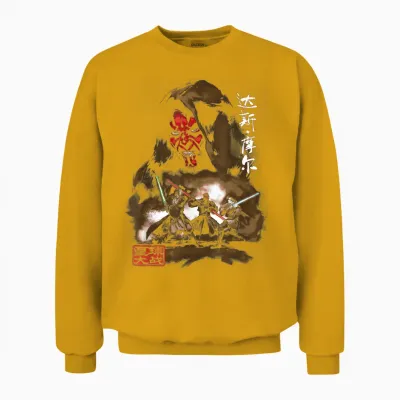 Star Wars Darth Maul Battle Portrait Unisex Sweatshirt - Gold