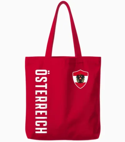 österreich Flagge Adler Fan Austria Wappen Patriotisches Tote Bags - Red