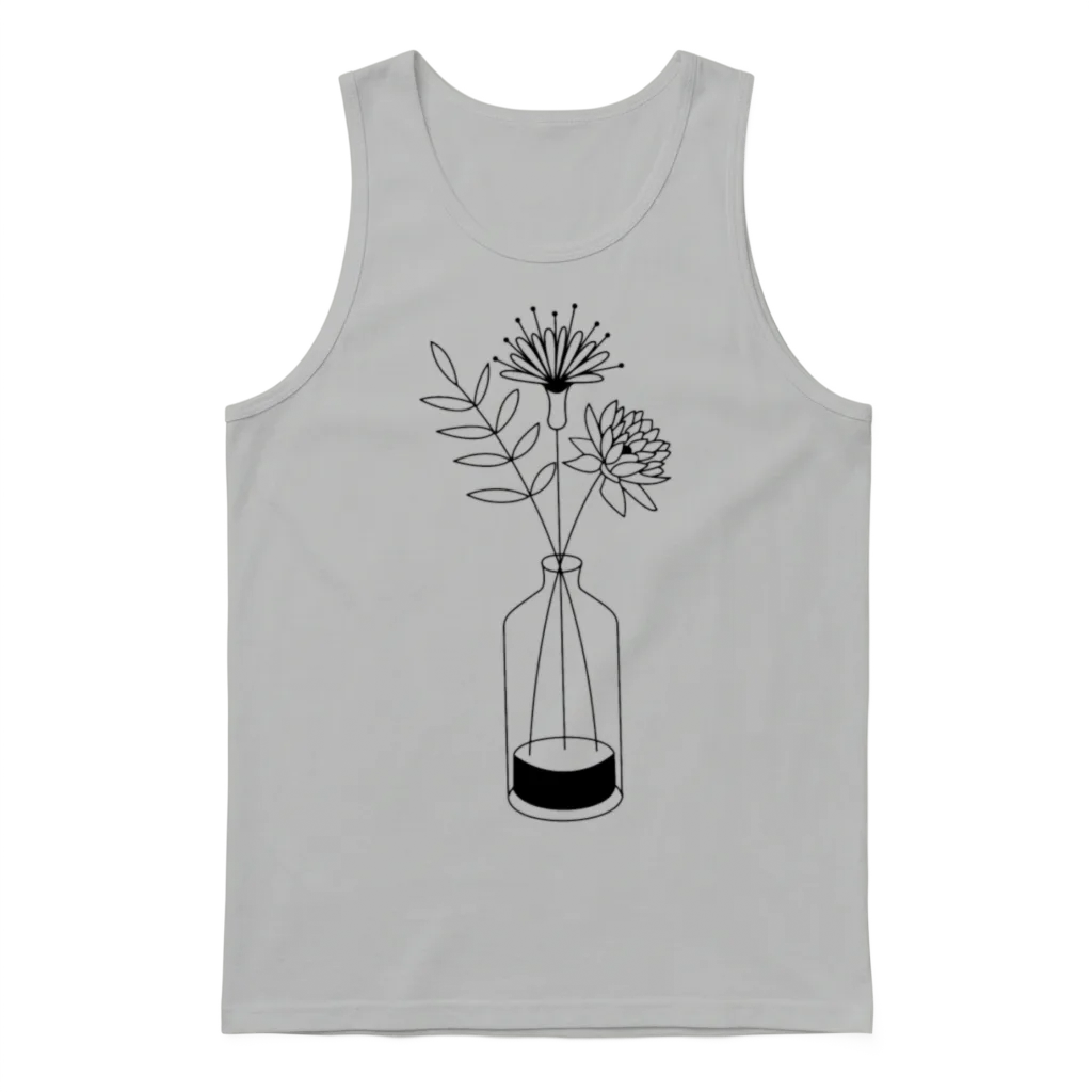 Flower โ Floral & Botanical Unisex Tank Top - Ash