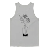 Flower — Floral & Botanical Unisex Tank Top - Ash – 1