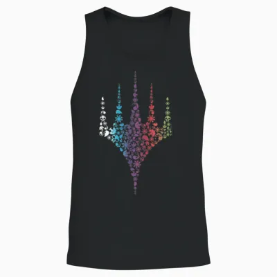 Magic: the Gathering Logo Rainbow Icons Unisex Tank Top - Black