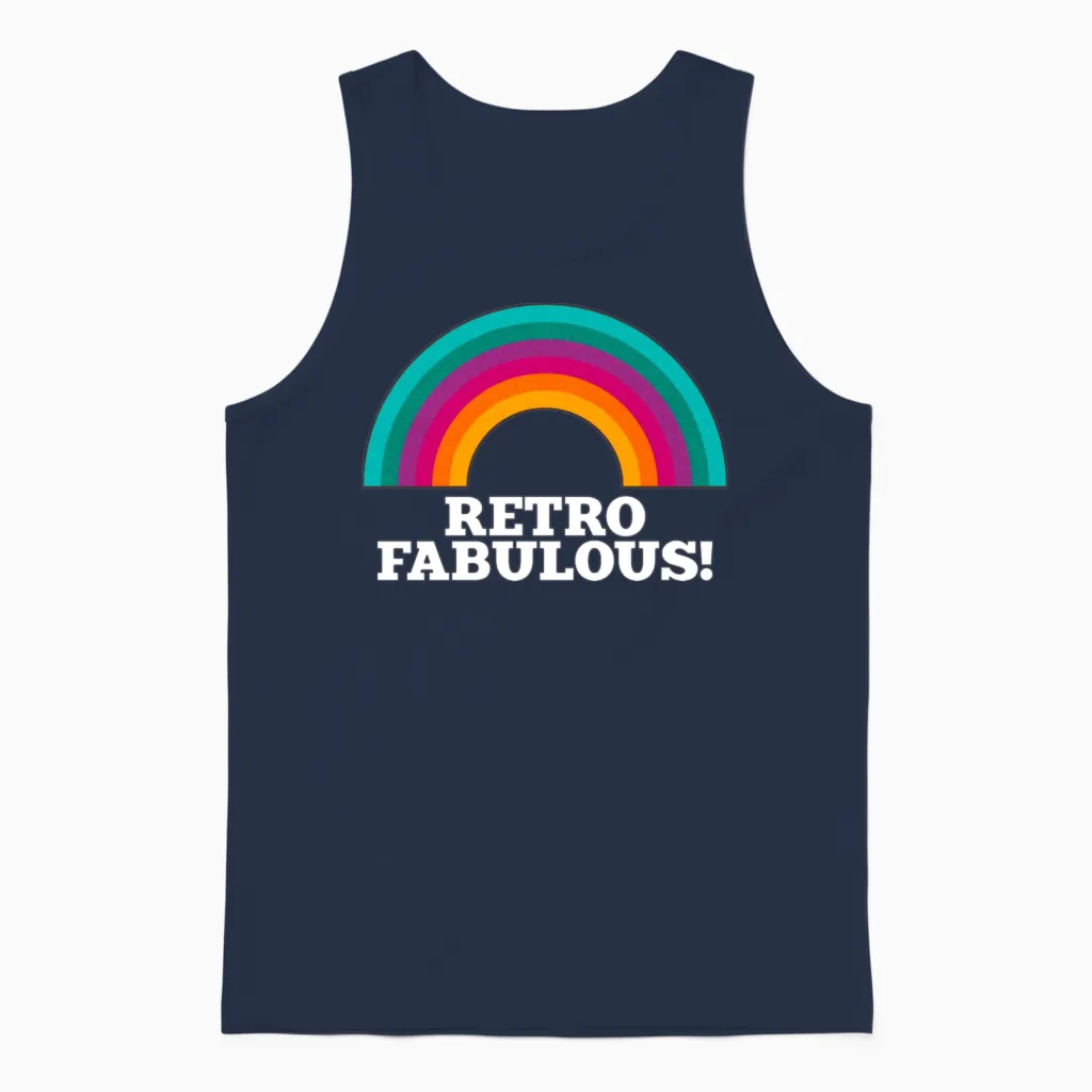 Retro Unisex Tank Top in Navy