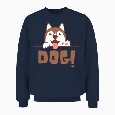 Custom Pet Gift • Custom Dog Portrait Unisex Sweatshirt - Navy