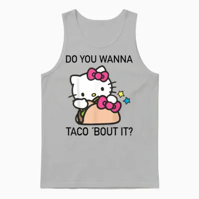Hello Kitty "taco 'bout It" Unisex Tank Top - Ash