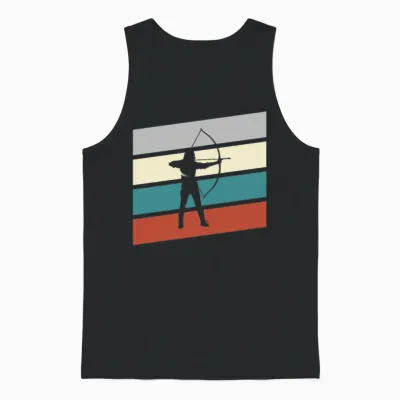Archer Retro Unisex Tank Top - Black