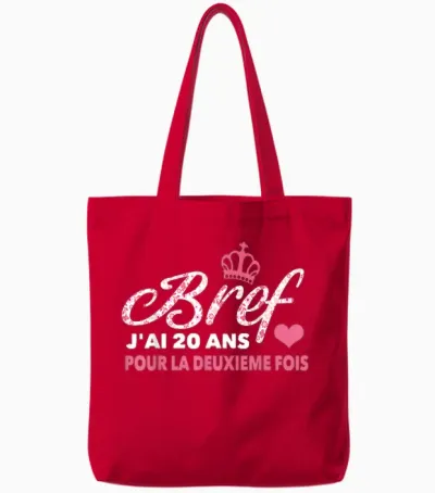 40 Years Anniversary Woman Vintage 1982 Humour Gift Tote Bags - Red