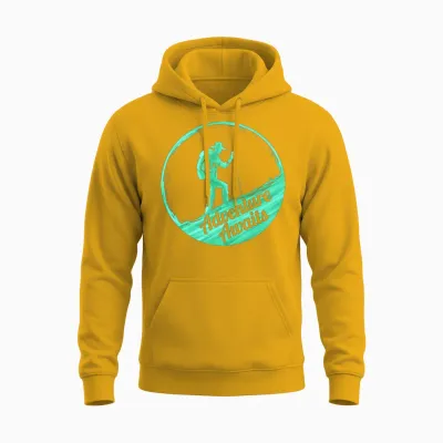 Adventure Awaits Dad Camping and Hiking Unisex Hoodie - Gold
