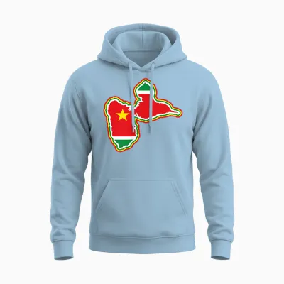 Beautiful Gift Idea Map of Guadeloupe 971 Gwada T-Shirt, Black, S Unisex Hoodie - Light Blue