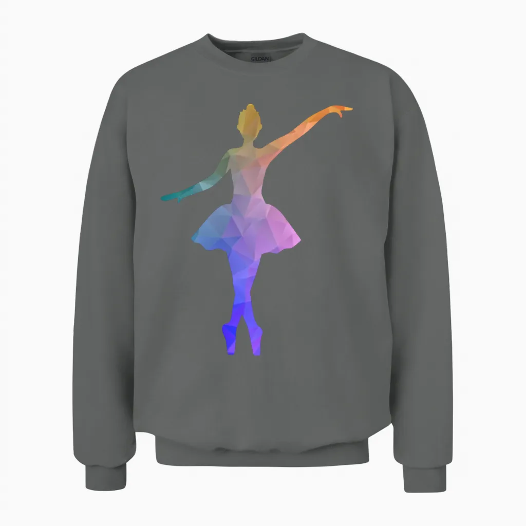 Retro Ballet Ballerina Unisex Sweatshirt - Graphite Heather
