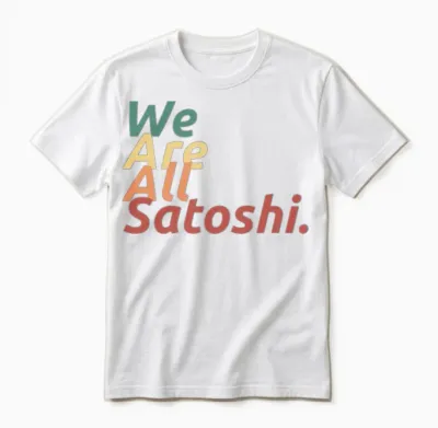 We Are All Satoshi Retro Unisex T-Shirt - White
