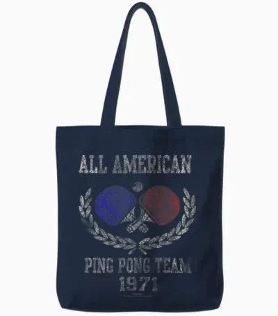 Forrest Gump Table Tennis Tote Bags - Navy