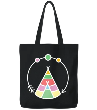 Boho Children Tote Bags - Black