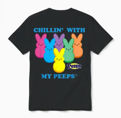 Peeps Easter Chillin' with My Peeps Sweet Squad Unisex T-Shirt - Black