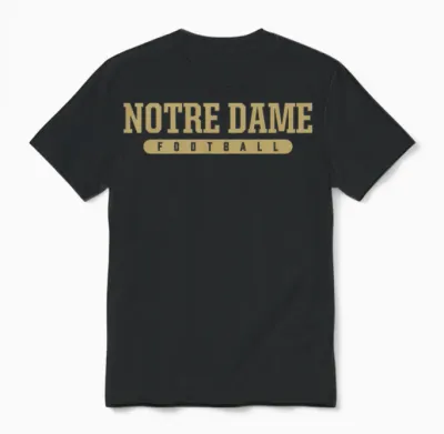 Notre Dame High School Football Unisex T-Shirt - Black