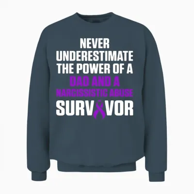 World Narcissistic Abuse Awareness Dad Survivor Unisex Sweatshirt - Dark Heather