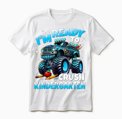 I'm Ready to Crush Kindergarten First Day of Boys Unisex T-Shirt - White