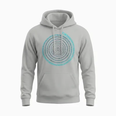 Irrational Number Pi Symbol Infinity Helix Spiral Math Unisex Hoodie - Ash