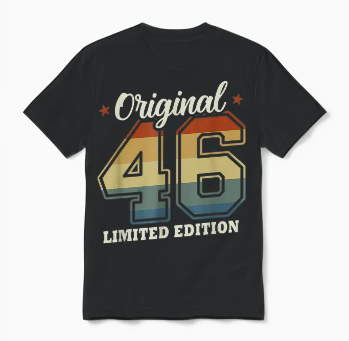 Original 1946 Vintage 80th Birthday Gift Man Woman Unisex T-Shirt in Black