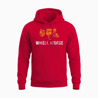 Wheel Horse Garden Tractor Unisex Hoodie - Red