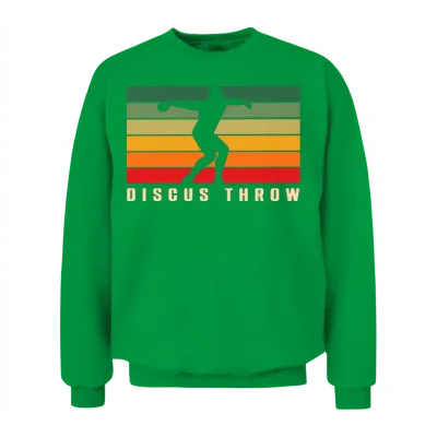 Discus Throw Retro Unisex Sweatshirt - Irish Green