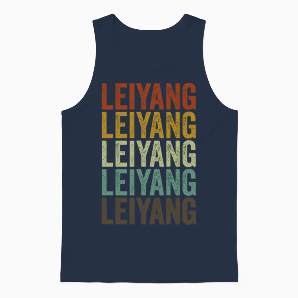 Leiyang China Retro Vintage Unisex Tank Top - Navy