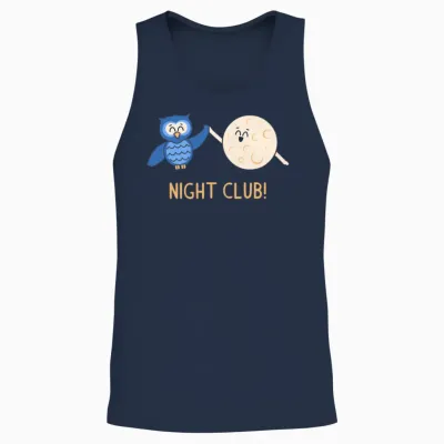 Night Club Retro Unisex Tank Top - Navy