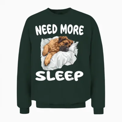 Cute Leonberger Need More Sleep Pyjamas Chemise De Nuit Unisex Sweatshirt - Forest