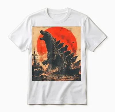 Retro Vintage Japanese Legendary Monster Kaiju Unisex T-Shirt - White